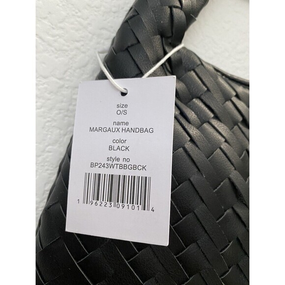 Walter Baker NEW NWT Margaux Black Soft Woven Vegan Leather Shoulder Handbag - Picture 9 of 12